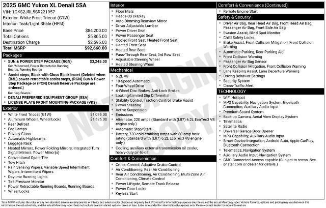 2025 GMC Yukon XL 4WD 4dr Denali