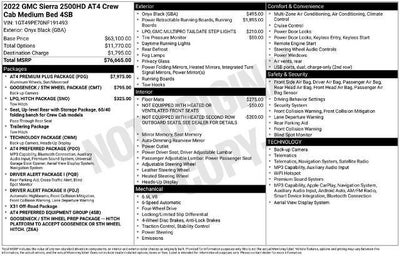 2022 GMC Sierra 2500 HD Crew Cab Standard Box 4-Wheel Drive AT4