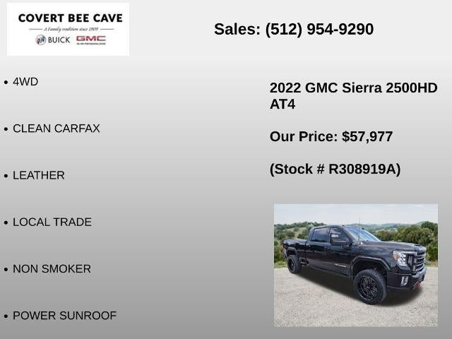 2022 GMC Sierra 2500 HD Crew Cab Standard Box 4-Wheel Drive AT4