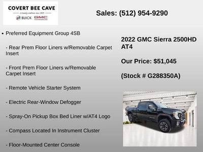 2022 GMC Sierra 2500 HD Crew Cab Standard Box 4-Wheel Drive AT4