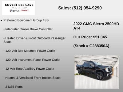 2022 GMC Sierra 2500 HD Crew Cab Standard Box 4-Wheel Drive AT4