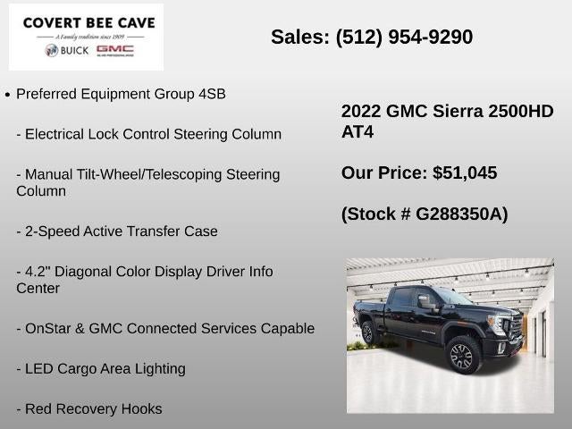 2022 GMC Sierra 2500 HD Crew Cab Standard Box 4-Wheel Drive AT4