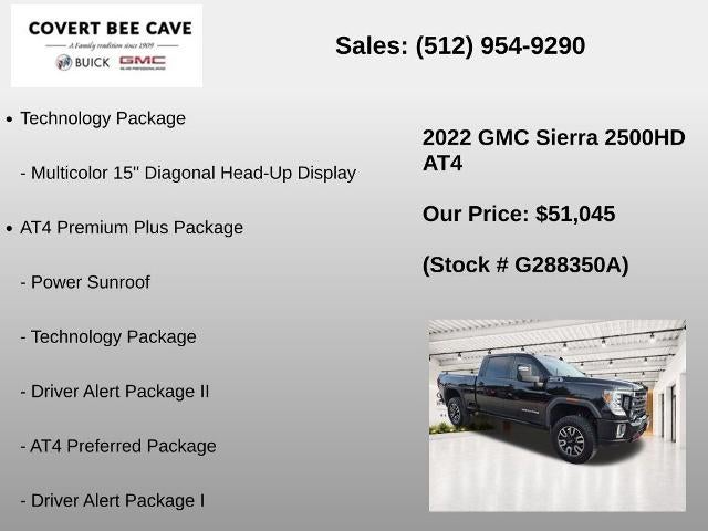 2022 GMC Sierra 2500 HD Crew Cab Standard Box 4-Wheel Drive AT4