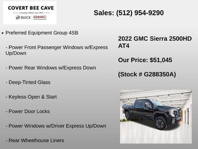 2022 GMC Sierra 2500 HD Crew Cab Standard Box 4-Wheel Drive AT4