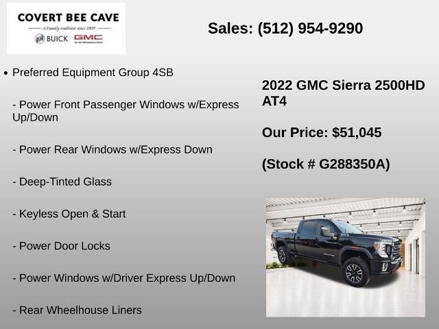 2022 GMC Sierra 2500 HD Crew Cab Standard Box 4-Wheel Drive AT4