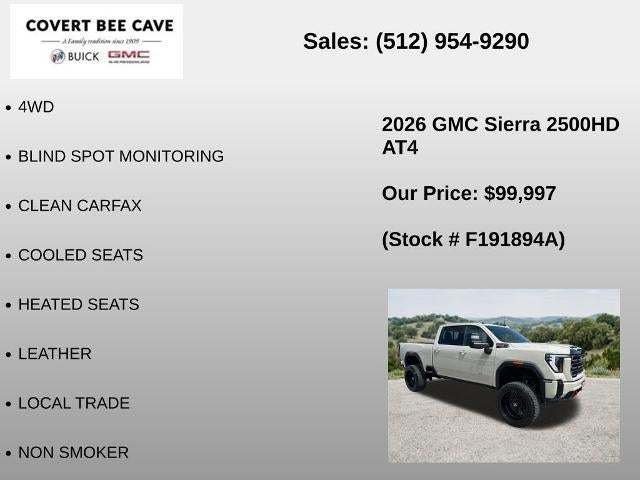 2026 GMC Sierra 2500 HD Crew Cab Standard Box 4-Wheel Drive AT4