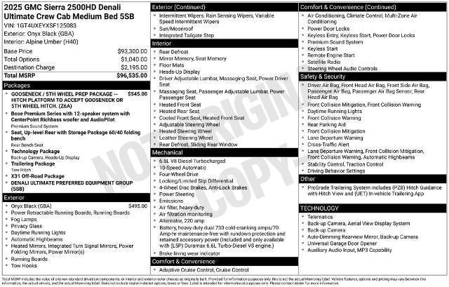 2025 GMC Sierra 2500 HD Crew Cab Standard Box 4-Wheel Drive Denali Ultimate