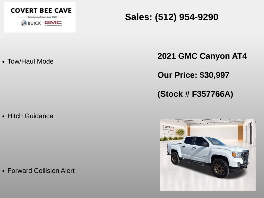 2021 GMC Canyon AT4 w/Leather