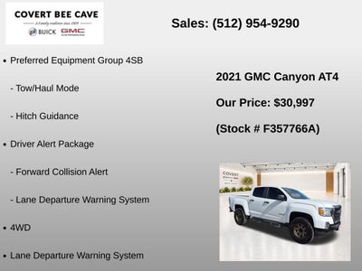 2021 GMC Canyon AT4 w/Leather