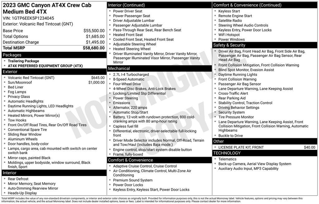 2023 GMC Canyon AT4X