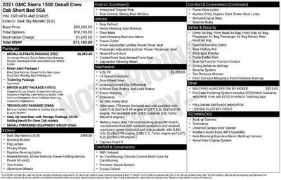 2021 GMC Sierra 1500 Crew Cab Short Box 4-Wheel Drive Denali