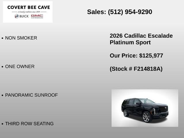 2026 Cadillac Escalade 4WD Platinum Sport