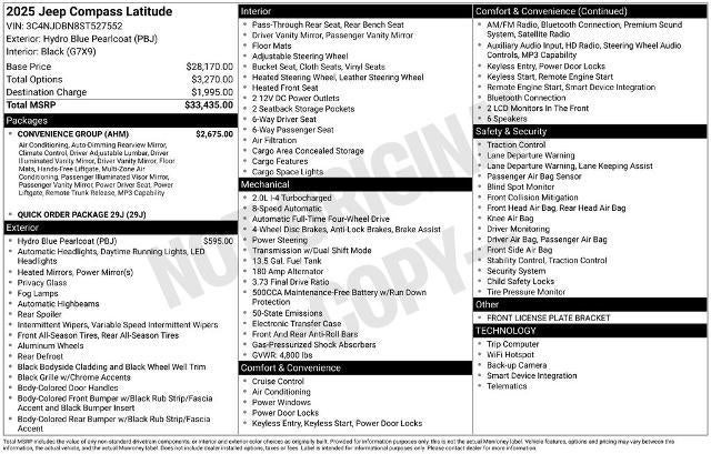 2025 Jeep Compass Latitude 4x4