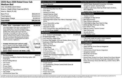 2025 RAM 2500 Rebel 4x4 Crew Cab 6'4" Box