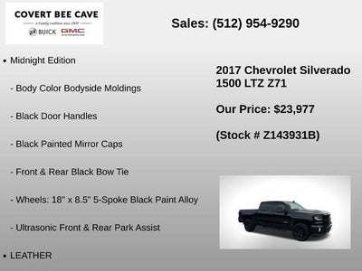 2017 Chevrolet Silverado 1500 Crew Cab Short Box 4-Wheel Drive LTZ Z71