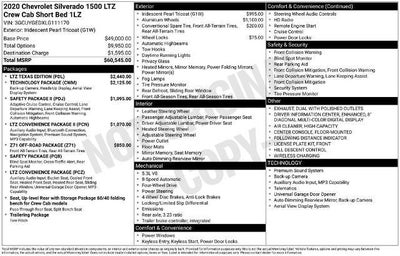 2020 Chevrolet Silverado 1500 Crew Cab Short Box 4-Wheel Drive LTZ