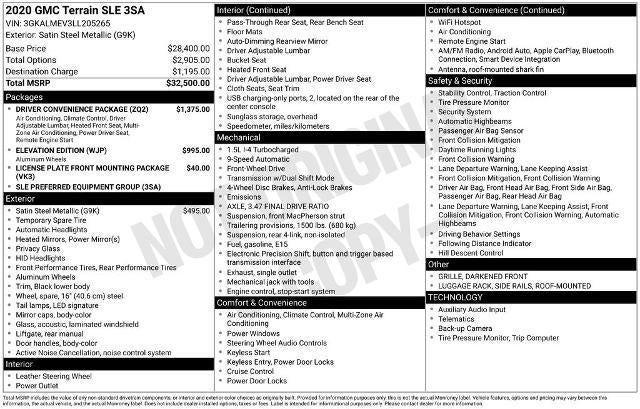2020 GMC Terrain FWD SLE