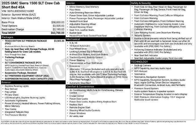 2025 GMC Sierra 1500 Crew Cab Short Box 4-Wheel Drive SLT