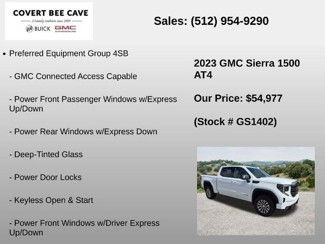 2023 GMC Sierra 1500 Crew Cab Short Box 4-Wheel Drive AT4