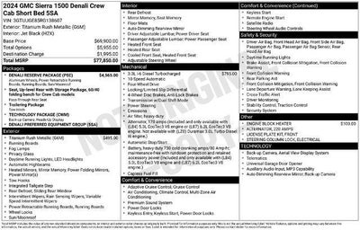 2024 GMC Sierra 1500 Crew Cab Short Box 4-Wheel Drive Denali