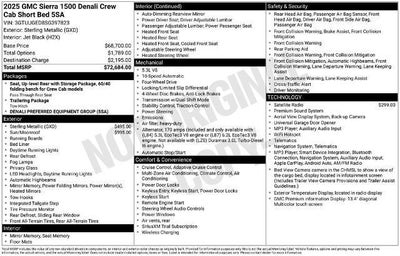 2025 GMC Sierra 1500 Crew Cab Short Box 4-Wheel Drive Denali