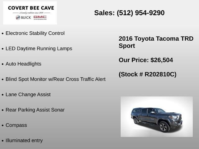 2016 Toyota Tacoma 4WD Double Cab Long Bed V6 Automatic TRD Sport (Natl)