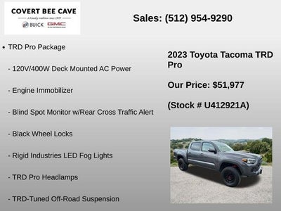 2023 Toyota Tacoma 4WD 4WD TRD Pro Double Cab 5' Bed V6 AT (Natl)