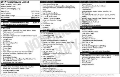 2017 Toyota Sequoia Limited 4WD FFV (GS)