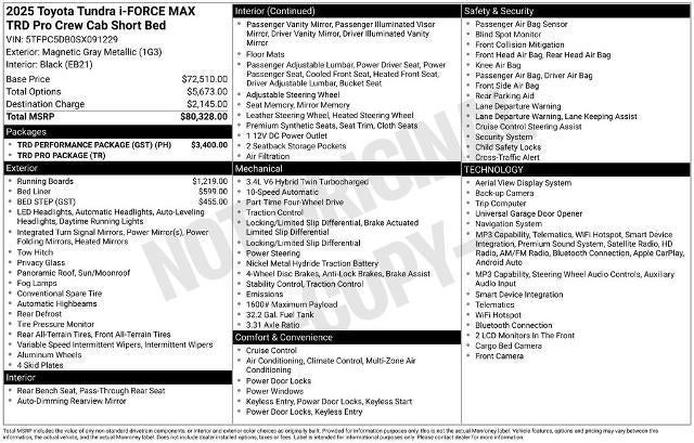 2025 Toyota Tundra 4WD 4WD TRD Pro Hybrid CrewMax 5.5' Bed (Natl)