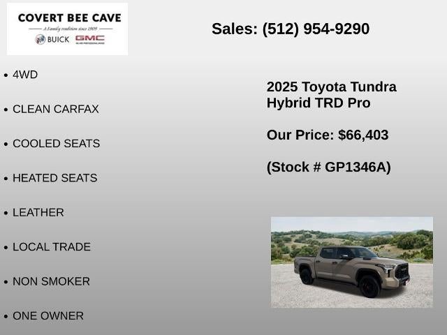 2025 Toyota Tundra 4WD 4WD TRD Pro Hybrid CrewMax 5.5' Bed (Natl)