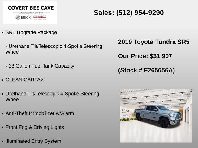 2019 Toyota Tundra 2WD 2WD SR5 Double Cab 6.5' Bed 5.7L (Natl)