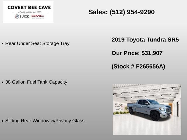 2019 Toyota Tundra 2WD 2WD SR5 Double Cab 6.5' Bed 5.7L (Natl)