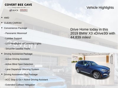 2019 BMW X3 xDrive30i