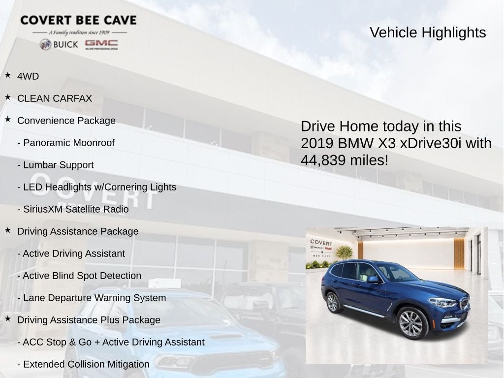 2019 BMW X3 xDrive30i