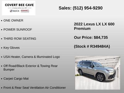 2022 Lexus LX 600 Premium 4WD