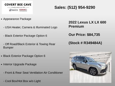 2022 Lexus LX 600 Premium 4WD