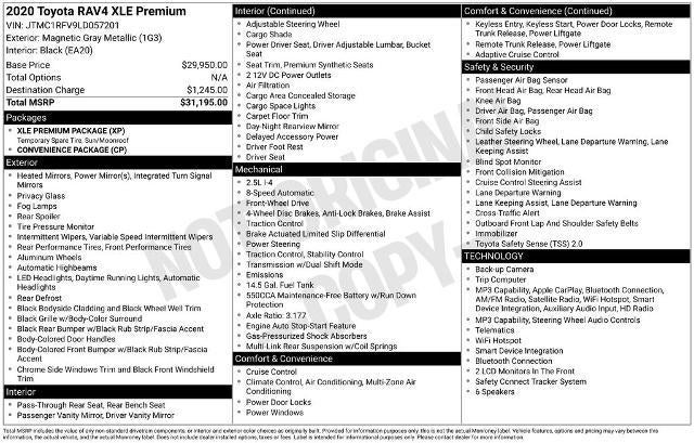 2020 Toyota RAV4 XLE Premium FWD (Natl)