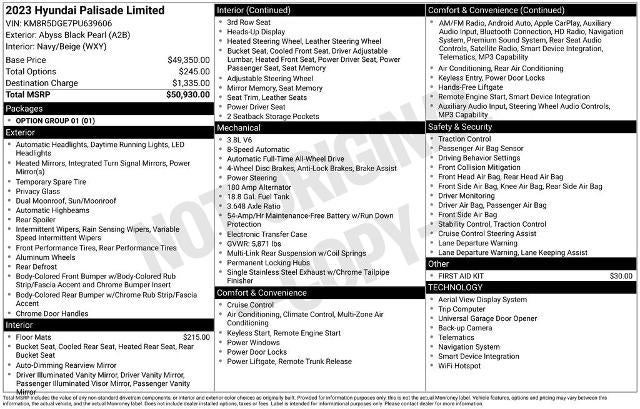 2023 Hyundai PALISADE Limited AWD