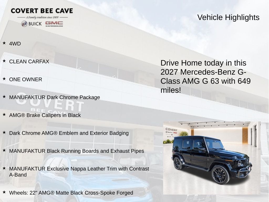 2027 Mercedes-Benz G-Class G 63 AMG® 4MATIC®