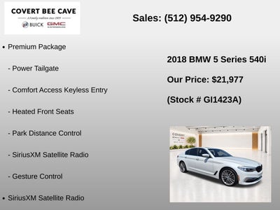 2018 BMW 5 Series 540i