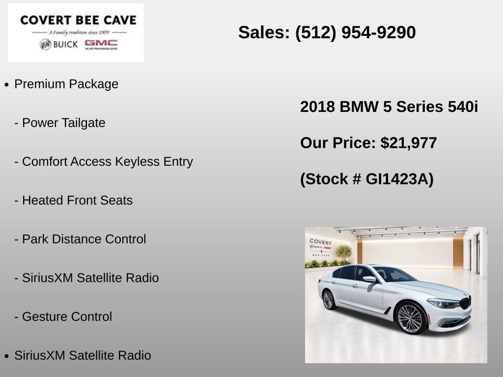 2018 BMW 5 Series 540i