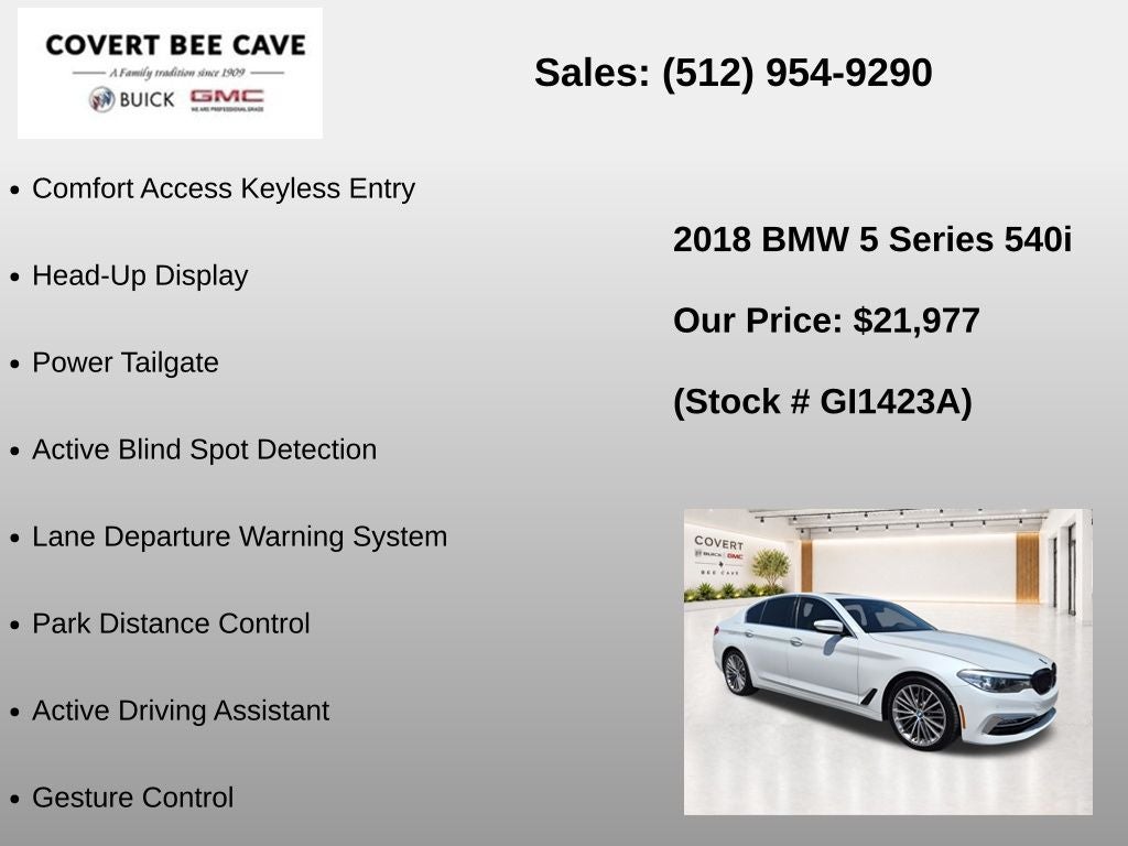 2018 BMW 5 Series 540i