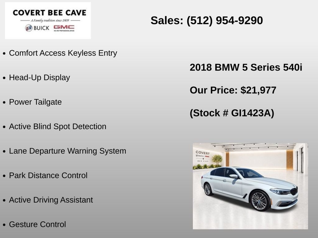 2018 BMW 5 Series 540i
