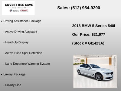 2018 BMW 5 Series 540i