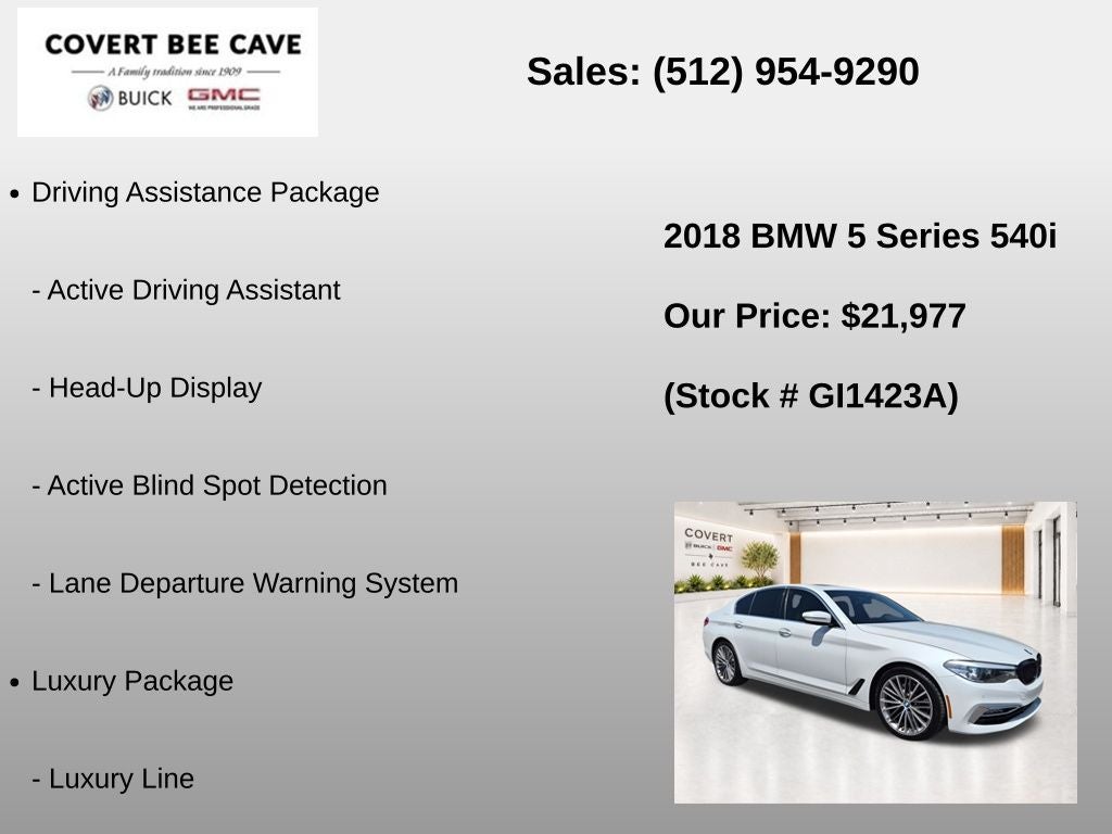 2018 BMW 5 Series 540i