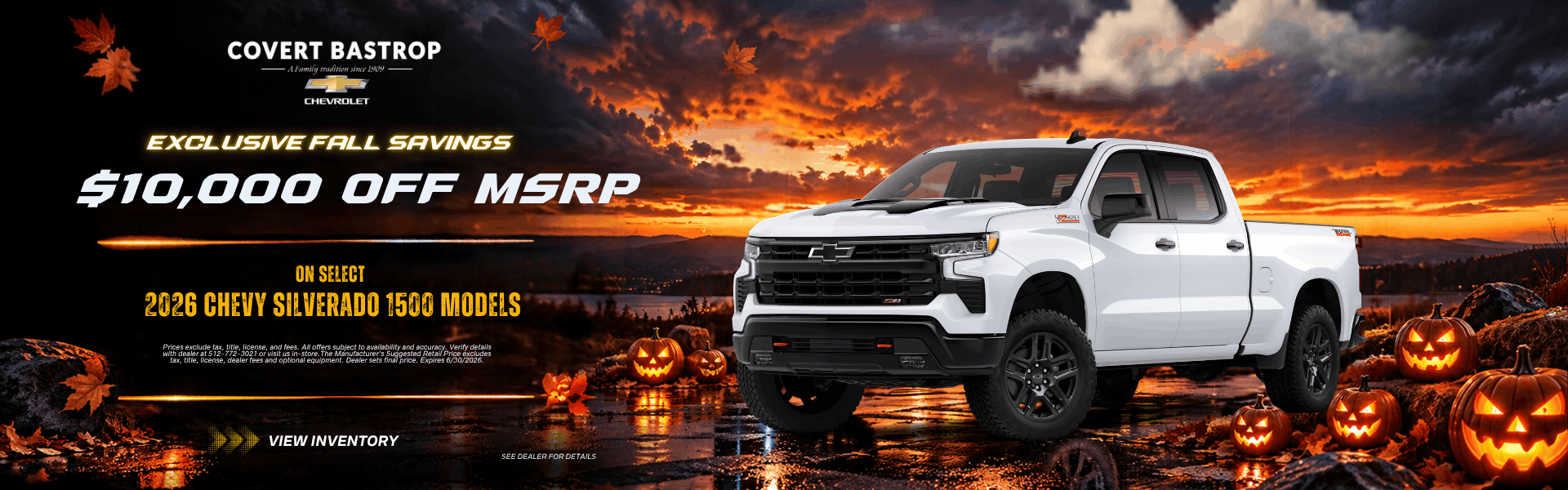 Covert Bastrop New Chevy Silverado 1500 Specials