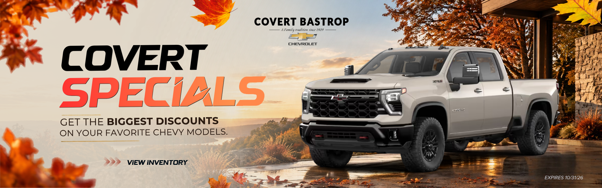 Covert Bastrop Specials | Huge Savings